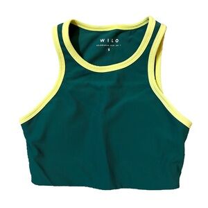 ANTHROPOLIGIE: WILO Green and Yellow‎ Sports Bra